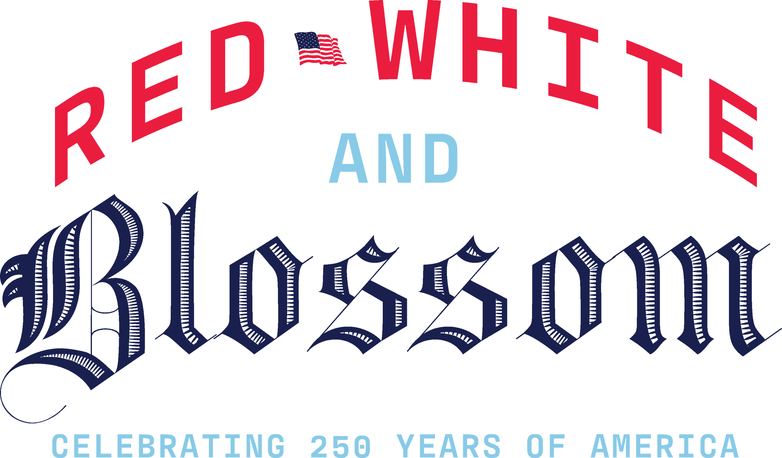 2026 Blossom Time logo for the 250th Celebration