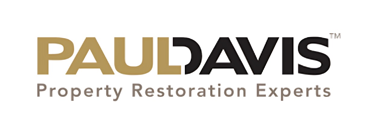 Paul Davis logo with the tagline "Property Restoration Experts" in gold and black text on a white background, capturing a fresh, Blossom Time feel of renewal.